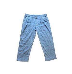 AnyBody Womens Drapey Denim Pull On Tapered Ankle Pants Jeans Size Medium Petite